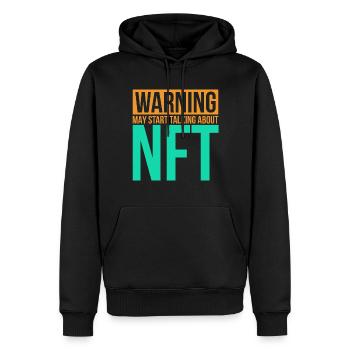 Crypto Art May Start Talking About NFT - Men’s Premium Organic Hoodie - black - Front - Nico (187cm)