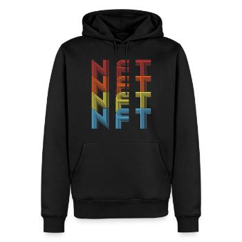 Non Fungible Token Crypto Lover Art NFT - Männer Premium Bio Hoodie - Schwarz - Vorne - Nico (187cm)