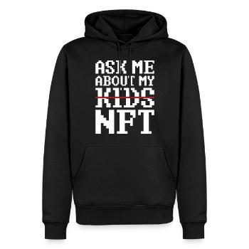 Crypto Non Fungible Token Aks Me About My NFT - Männer Premium Bio Hoodie - Schwarz - Vorne - Nico (187cm)