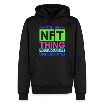 Crypto Art Non Fungible Token It's An NFT Thing - Männer Premium Bio Hoodie - Schwarz - Vorne - Nico (187cm)