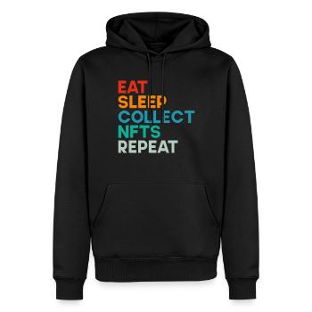 Crypto Art May Start Talking About NFT - Men’s Premium Organic Hoodie - black - Front - Nico (187cm)