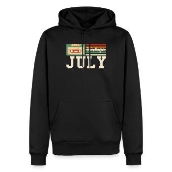 56. Geburtstag Juli Jahrgang 1966 Geschenkidee - Männer Premium Bio Hoodie - Schwarz - Vorne - Nico (187cm)