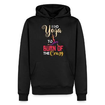 Yoga Licorne Débutant Entraînement Citations Méditation - Sweat à capuche Premium bio Homme - noir - Devant - Nico (187cm)