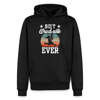 Best Graduate of All Time Graduated Graduates - Men’s Premium Organic Hoodie - black - Front - Nico (187cm)