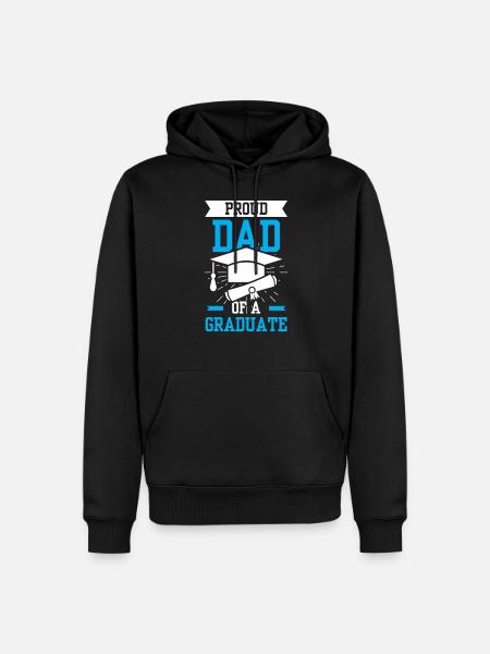 Stolzer Vater Eines Absolventen Abschluss - Männer Premium Bio Hoodie - Schwarz