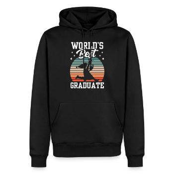 World's Best Graduate Graduate Festival - Men’s Premium Organic Hoodie - black - Front - Nico (187cm)