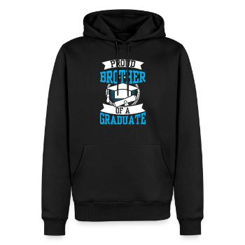 Stolzer Bruder Eines Absolventen Absolvent - Männer Premium Bio Hoodie - Schwarz - Vorne - Nico (187cm)