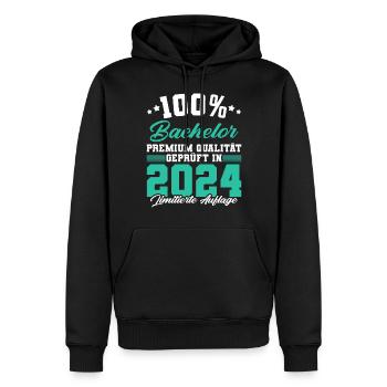 Bachelor 2024 Limitierte Auflage - Männer Premium Bio Hoodie - Schwarz - Vorne - Nico (187cm)