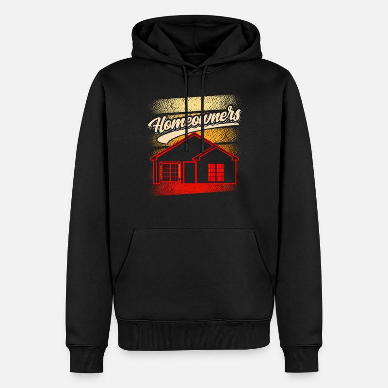 Propriétaire Propriétaire Maison Hôte - Sweat à capuche Premium bio Homme - noir