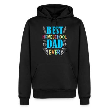Bester Homeschooling Papa Aller Zeiten Vater - Männer Premium Bio Hoodie - Schwarz - Vorne - Nico (187cm)