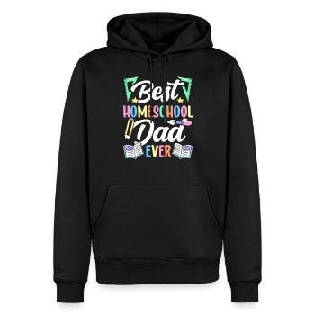 Bester Homeschool Papa Aller Zeiten Homeschooling - Männer Premium Bio Hoodie - Schwarz - Vorne - Nico (187cm)