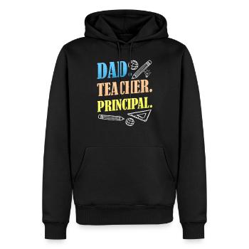 Vater Lehrer Schulleiter Vatertag Homeschool Papa - Männer Premium Bio Hoodie - Schwarz - Vorne - Nico (187cm)