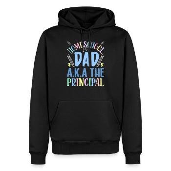 Homeschool Dad Der Schulleiter Homeschooling Papa - Männer Premium Bio Hoodie - Schwarz - Vorne - Nico (187cm)