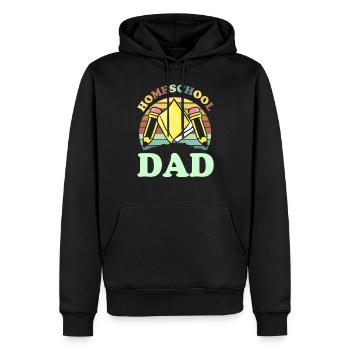 Homeschool Papa Homeschooling Vater Vatertag - Männer Premium Bio Hoodie - Schwarz - Vorne - Nico (187cm)