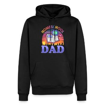 Homeschool Papa Vater Homeschooling Vatertag - Männer Premium Bio Hoodie - Schwarz - Vorne - Nico (187cm)