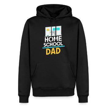 Homeschooling Papa Vatertag Homeschool Vater - Männer Premium Bio Hoodie - Schwarz - Vorne - Nico (187cm)