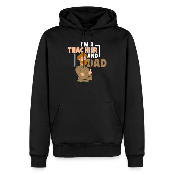 Ich Bin Lehrer Und Vater Vatertag Papa Homeschool - Männer Premium Bio Hoodie - Schwarz - Vorne - Nico (187cm)