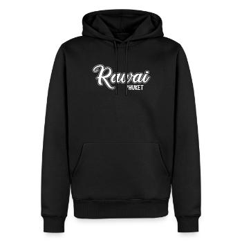 Vintage Thaïlande Asie Coucher de soleil Phuket Rawai - Sweat à capuche Premium bio Homme - noir - Devant - Nico (187cm)