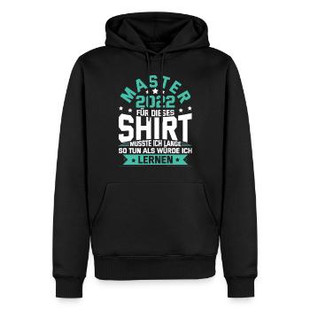 Master 2022 Abschluss Geschenk Studium Absolvent - Männer Premium Bio Hoodie - Schwarz - Vorne - Nico (187cm)