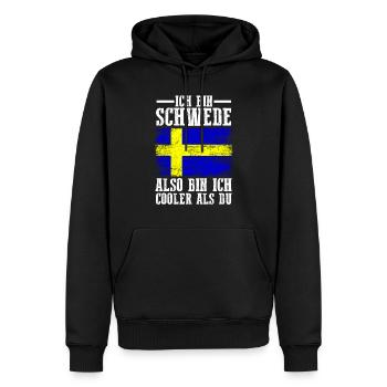 Skandinavien Schweden Schwede Schwedisch - Männer Premium Bio Hoodie - Schwarz - Vorne - Nico (187cm)