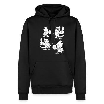 Papageien Sonnenbrille Cool Cockatiel Papagei - Männer Premium Bio Hoodie - Schwarz - Vorne - Nico (187cm)