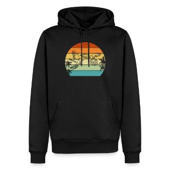 Ara Bird Lover Parrot Bird Sunset Pap - Sweat à capuche Premium bio Homme - noir - Devant - Nico (187cm)