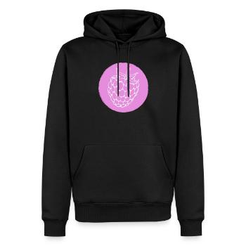 Himbeere Brombeere - Männer Premium Bio Hoodie - Schwarz - Vorne - Nico (187cm)