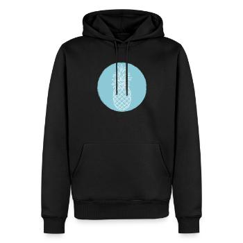 Ananas - Männer Premium Bio Hoodie - Schwarz - Vorne - Nico (187cm)