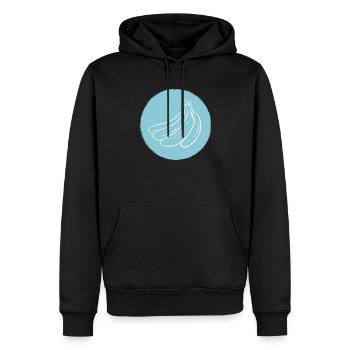 Banane - Männer Premium Bio Hoodie - Schwarz - Vorne - Nico (187cm)