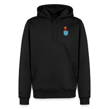 Papagei Pocket Papagei Vogel Lustiger Papagei - Männer Premium Bio Hoodie - Schwarz - Vorne - Nico (187cm)