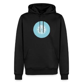 Orange Zitrone - Männer Premium Bio Hoodie - Schwarz - Vorne - Nico (187cm)