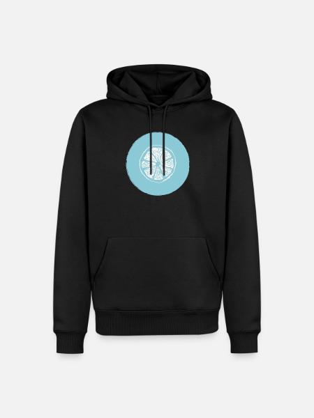 Orange lemon - Men’s Premium Organic Hoodie - black