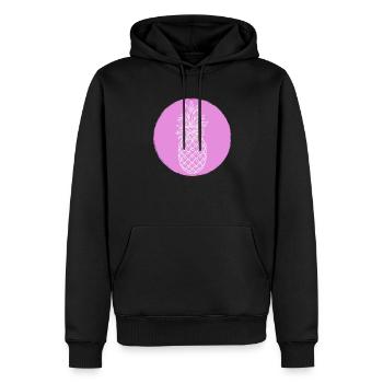 Ananas - Männer Premium Bio Hoodie - Schwarz - Vorne - Nico (187cm)