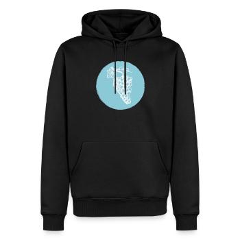 Raisin - Sweat à capuche Premium bio Homme - noir - Devant - Nico (187cm)