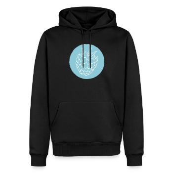 Himbeere Brombeere - Männer Premium Bio Hoodie - Schwarz - Vorne - Nico (187cm)
