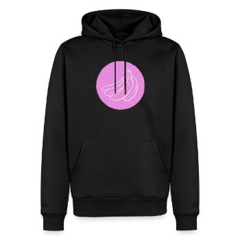 Banane - Männer Premium Bio Hoodie - Schwarz - Vorne - Nico (187cm)