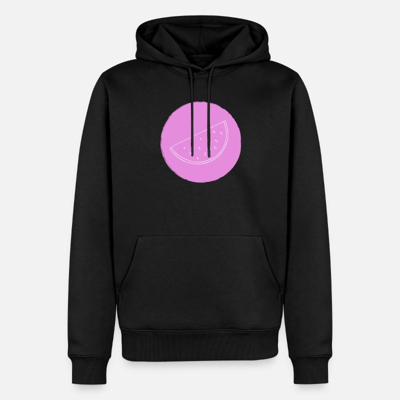 Wassermelone - Männer Premium Bio Hoodie - Schwarz