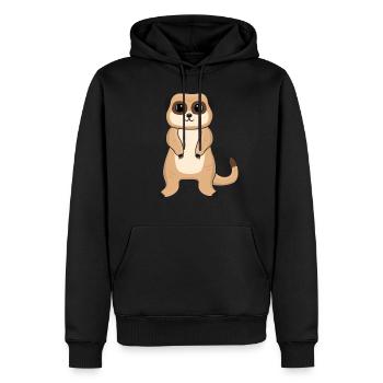 Meerkat Lover Gift Funny Animals - Men’s Premium Organic Hoodie - black - Front - Nico (187cm)