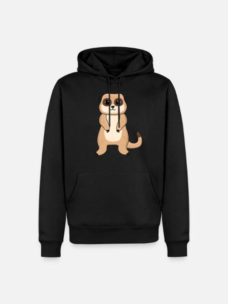 Meerkat Lover Gift Funny Animals - Men’s Premium Organic Hoodie - black