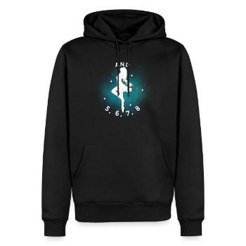 Ballet Ballerina Pole Dancer Line Dance Tap Dance - Men’s Premium Organic Hoodie - black - Front - Nico (187cm)