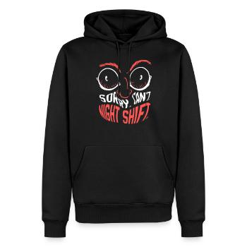 Désolé ne peut pas travailler de nuit quart de nuit - Sweat à capuche Premium bio Homme - noir - Devant - Nico (187cm)