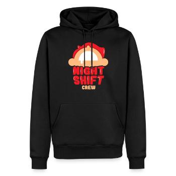 Team Nachtschicht Kollege Nacht Schicht Arbeit - Männer Premium Bio Hoodie - Schwarz - Vorne - Nico (187cm)