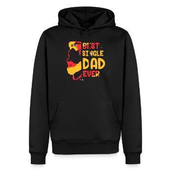 Meilleur père célibataire de tous les temps - Sweat à capuche Premium bio Homme - noir - Devant - Nico (187cm)
