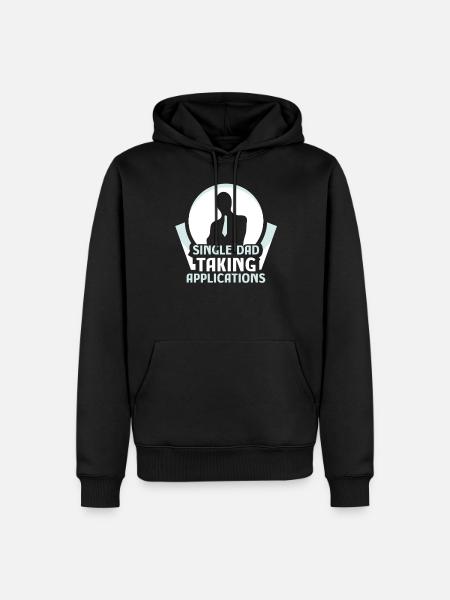Single father accepts applications - Men’s Premium Organic Hoodie - black
