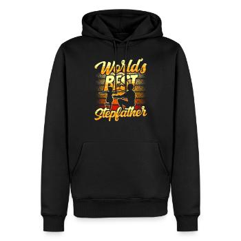 Le meilleur beau-père du monde Beau-père Beau-père Beau-père - Sweat à capuche Premium bio Homme - noir - Devant - Nico (187cm)