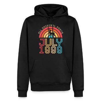 Geschenkidee Für Juli 1999 - Männer Premium Bio Hoodie - Schwarz - Vorne - Nico (187cm)