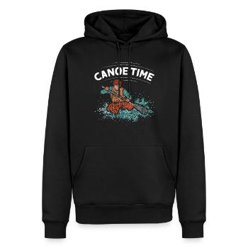 Canoë canoéistes sports nautiques d’eau vive rafting - Sweat à capuche Premium bio Homme - noir - Devant - Nico (187cm)