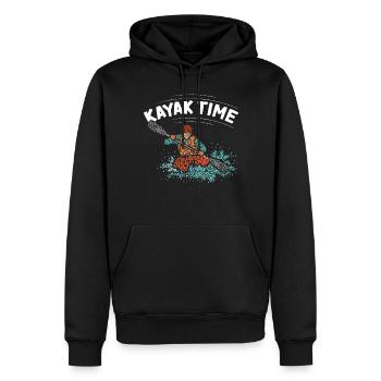 Kayak Kayak Kayaker Rafting en eau vive - Sweat à capuche Premium bio Homme - noir - Devant - Nico (187cm)