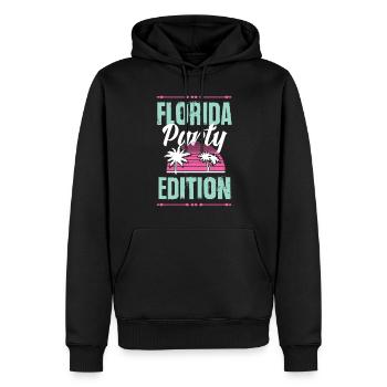 Édition Florida Party - Sweat à capuche Premium bio Homme - noir - Devant - Nico (187cm)