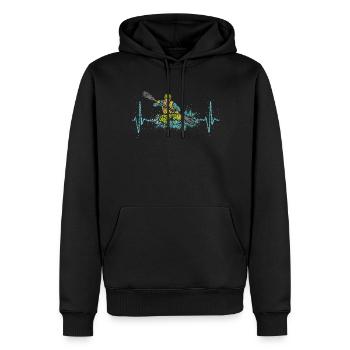 Kayak Kajak Kayakfahren Wildwasser Herzschlag - Männer Premium Bio Hoodie - Schwarz - Vorne - Nico (187cm)